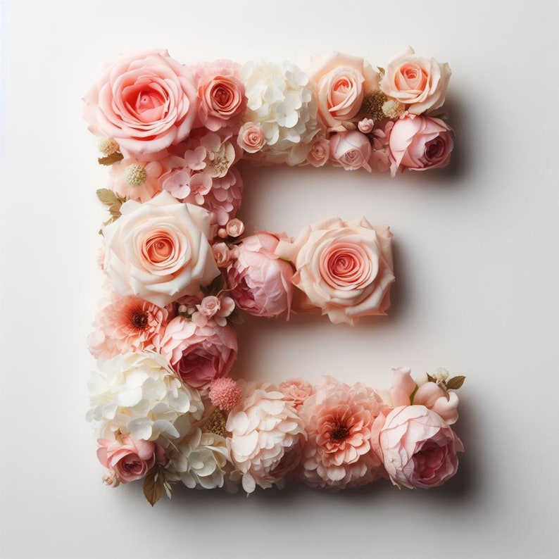 Blossom Letter Personalized blooms Floral Sign Baby Bloom Letter Rustic Floral Letter Boho Flower Letter Flower Initials Huge Floral Letter image 1