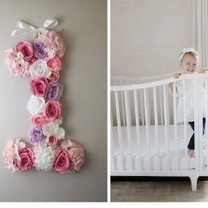 1st birthday number / birthday flower / decor birthday / flower number 1 / 1st birthday floral/ boho number 1/ flower first birthday decor image 1