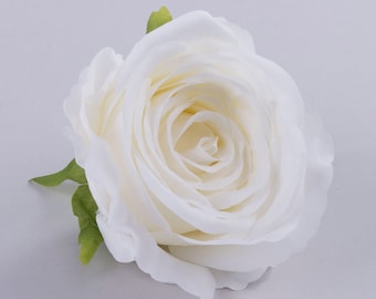 Ivory Rose Head Artificial Flowers Silk Flowers 10 cm Artificial Vanilla Roses Large Faux Roses Bold real looking roses for DIY projects