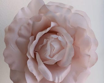 Large Blush Rose head Huge Artificial Rose Artificial Silk Roses  Light Pink Rose 1 piece Huge Rose Head Wedding Flower 21 cm diameter