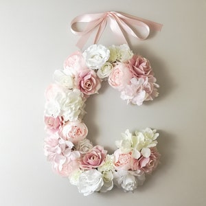 Flower letters E flower letter 13 16 19 24 flower sign floral letters wedding wall decor flower letter baby shower image 3