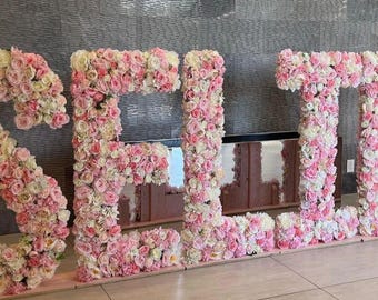 Bride and Groom Names Prop Letters Huge Flower Letters  Summer Wedding Decor Floral Bridal Shower Letters Large Freestanding Wedding