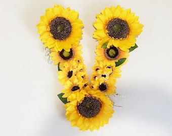 Sunflower wedding letter Flower Letter Floral Letter Sunflower wall Sign Wild Flower wall Personalized flower