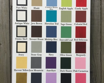 Color Chart-not for sale