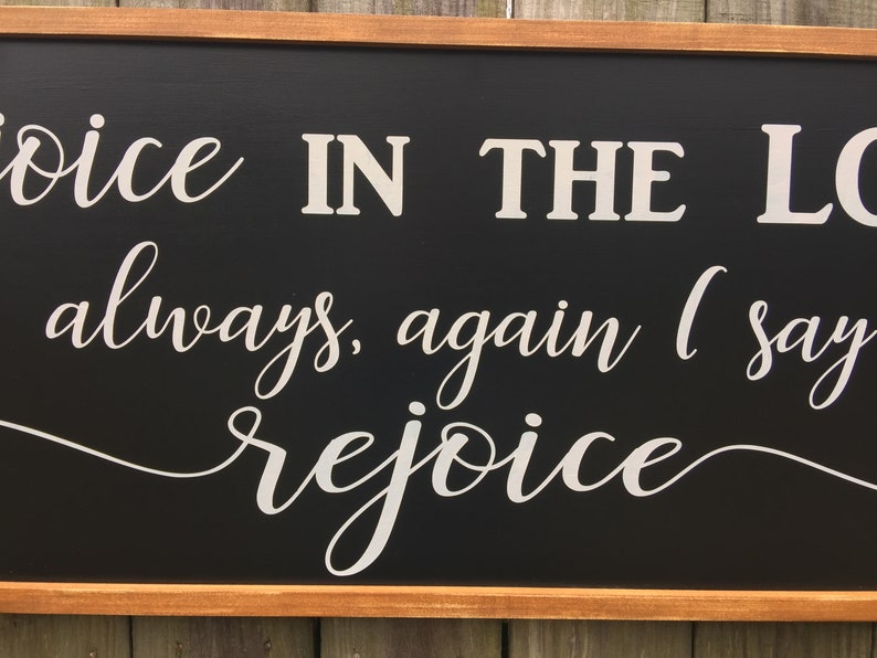 Rejoice in the Lord Always Again I Say Rejoice Philippians | Etsy