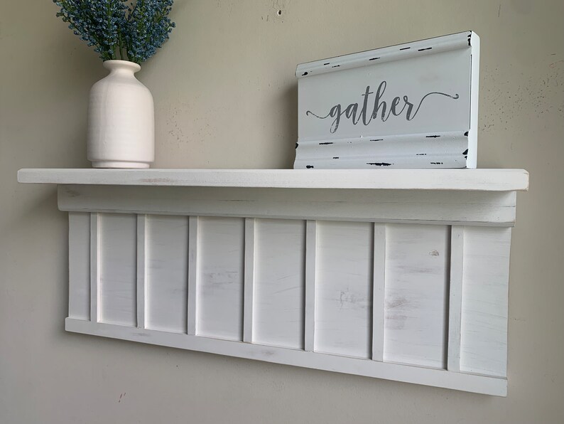 Wainscoting Shelf/rustic Wall Shelf/cottage Wall Etsy