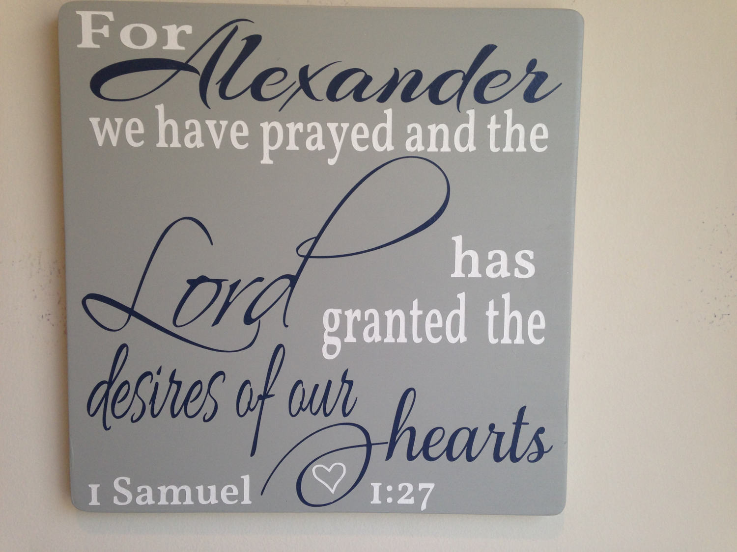 1 Samuel 1 27 For This Child We Have Prayed Baby Boy Gift Baby Etsy
