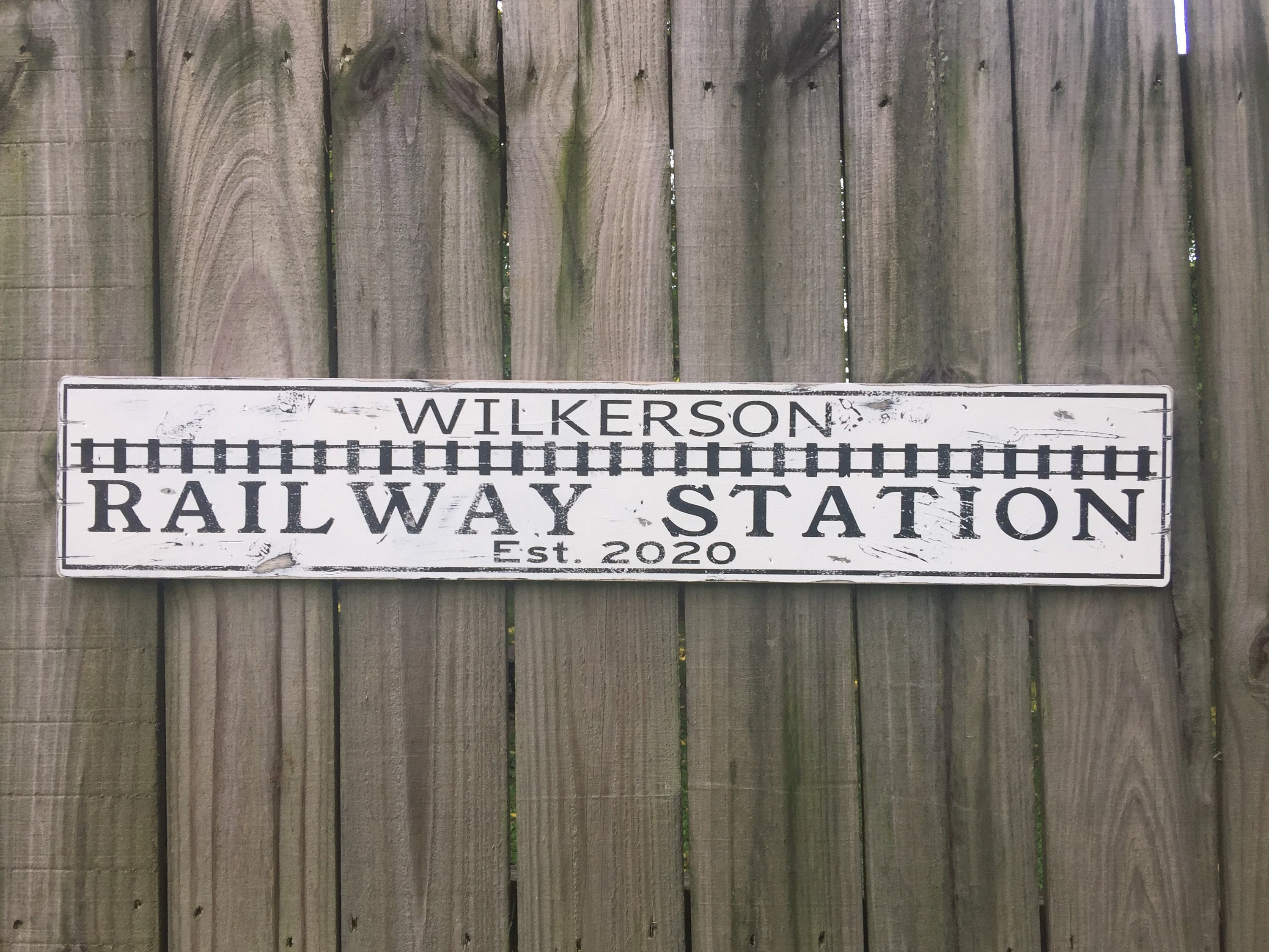 Personalized Railway Station Sign Gift Custom Railway Sign | Etsy