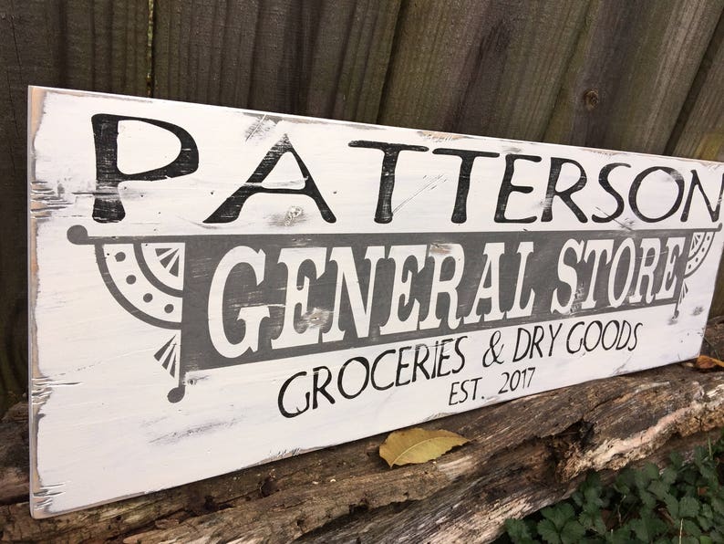 Personalized General Store Sign/Custom Store Sign/Family Name Etsy