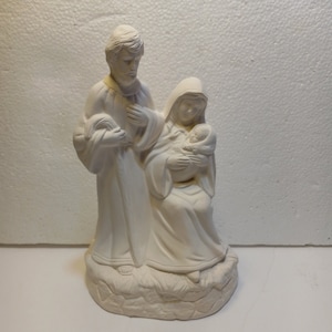 Holy Family 7" tall 5" wide Ready to Paint Ceramic Bisque