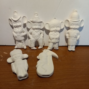 Carrier Mice Set 2 Ready to Paint Ceramic Bisque