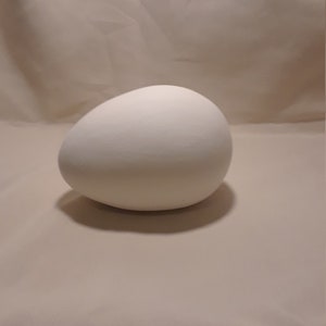 Large Egg Laying Down 4&quot; Tall 5.25&quot; Long Ready to Paint Ceramic Bisque