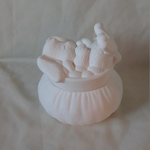 Bunny Box  Ceramic Bisque Ready to Paint