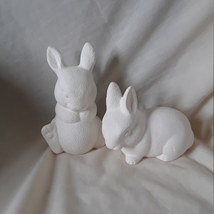 5&quot; Bunnies Ceramic Bisque Ready to Paint