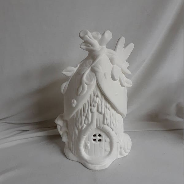 Ceramic Fairy House to Paint Etsy