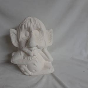 Ikki the troll 6&quot; tall Ceramic Bisque Ready to Paint