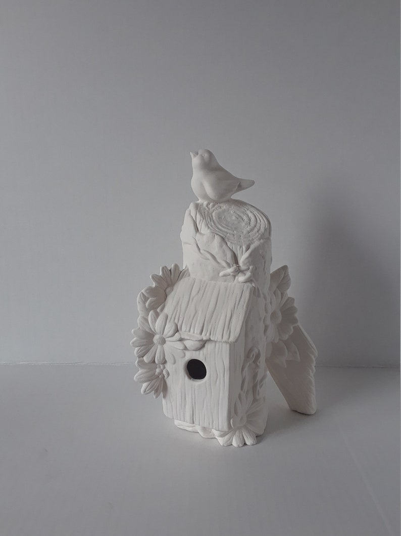 9t Bird House Ready to Paint Ceramic Bisque Etsy