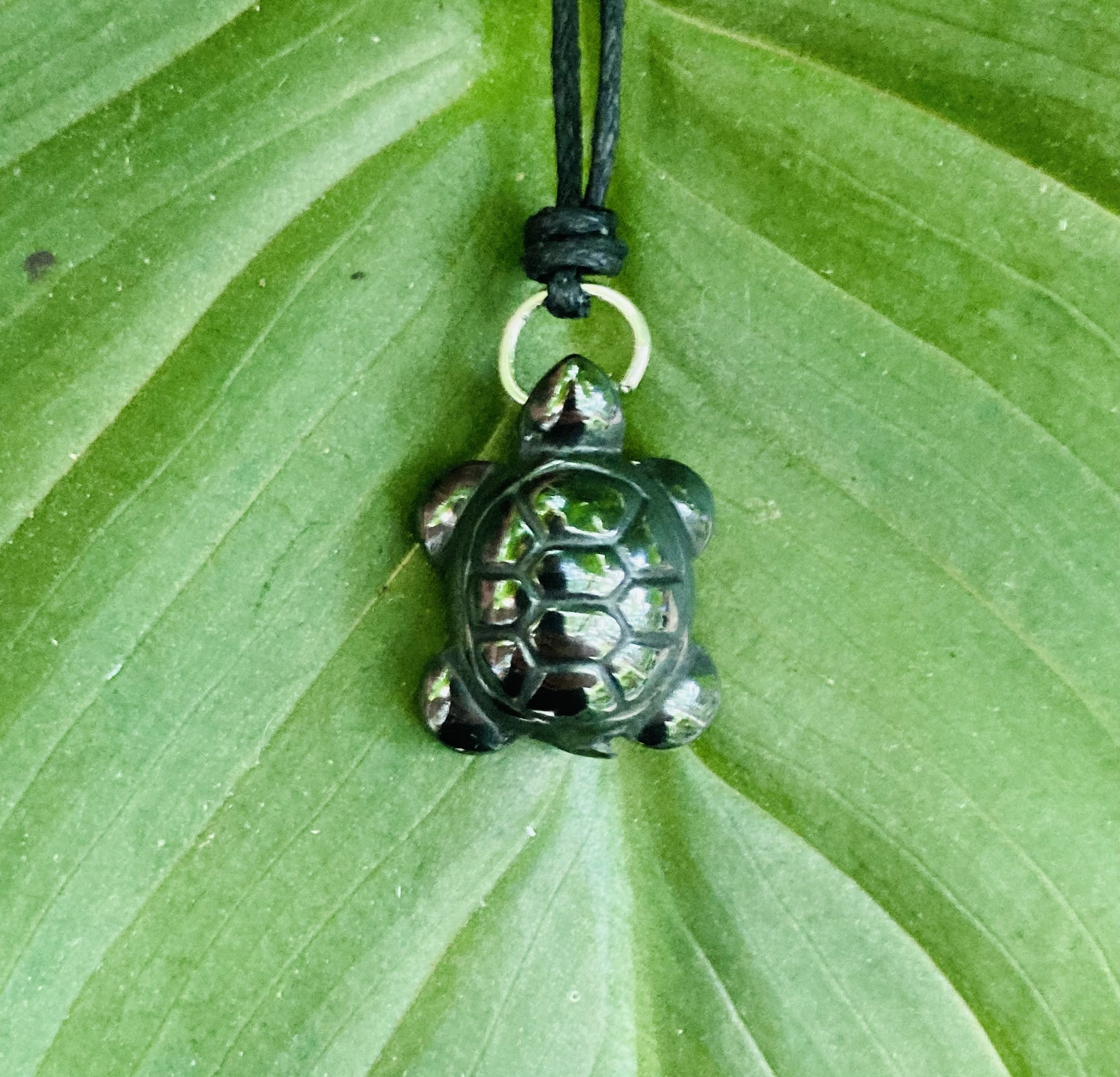 Ciondolo Tartaruga Con Pietra Di Giada Verde 100% Vera Pietra Di - Foto 2