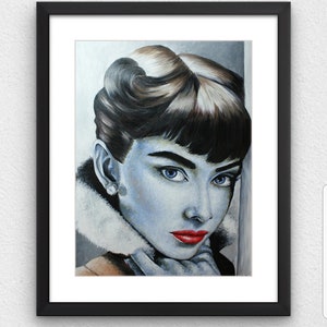 Audrey Hepburn print, giclee print, wall art