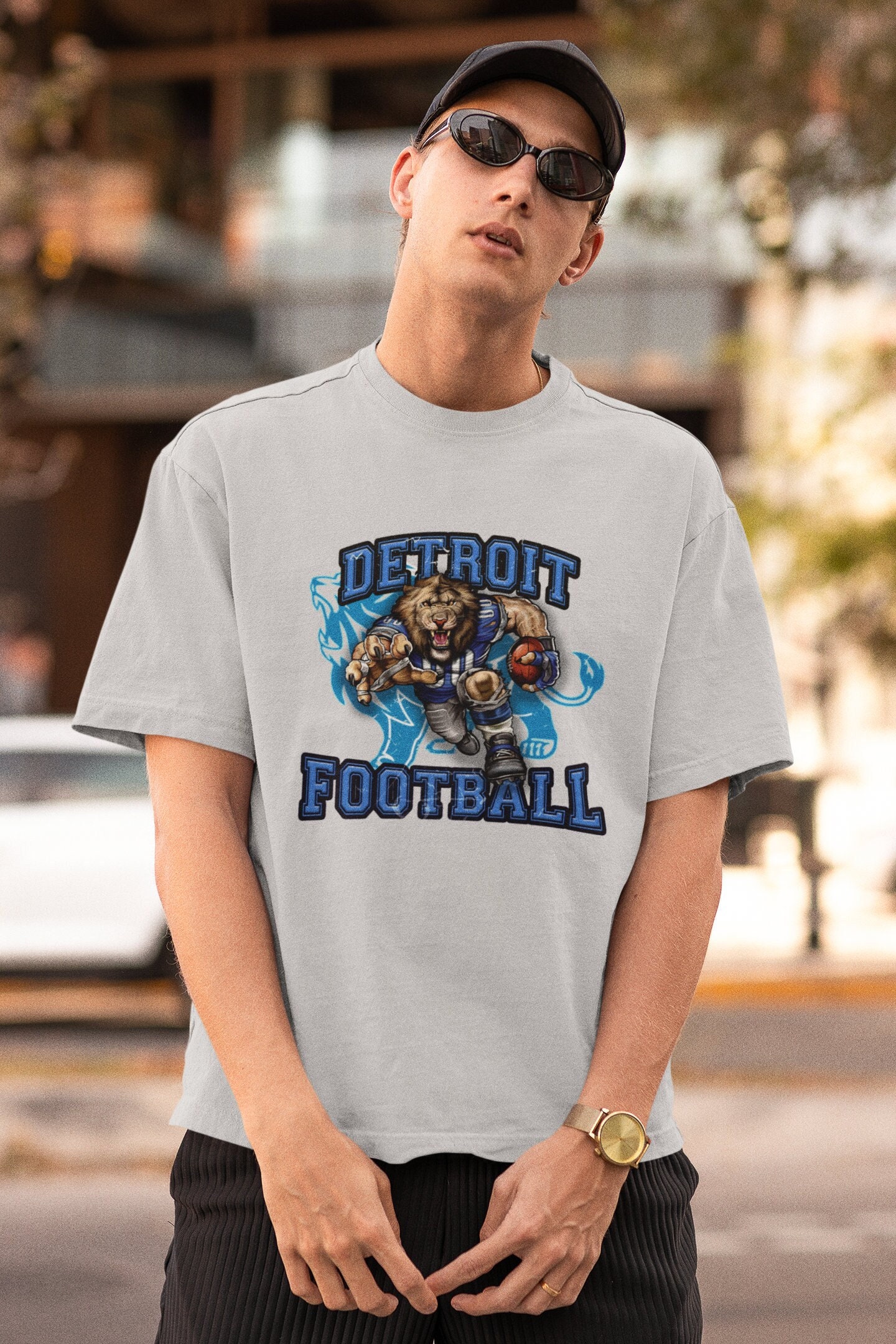 Detroit Football T-Shirt, BARRY SANDERS -Detroit Lions Shirt