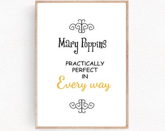 Mary Poppins Disney Zitat Drucken Etsy Mary Poppins Disney Zitat Drucken Etsy