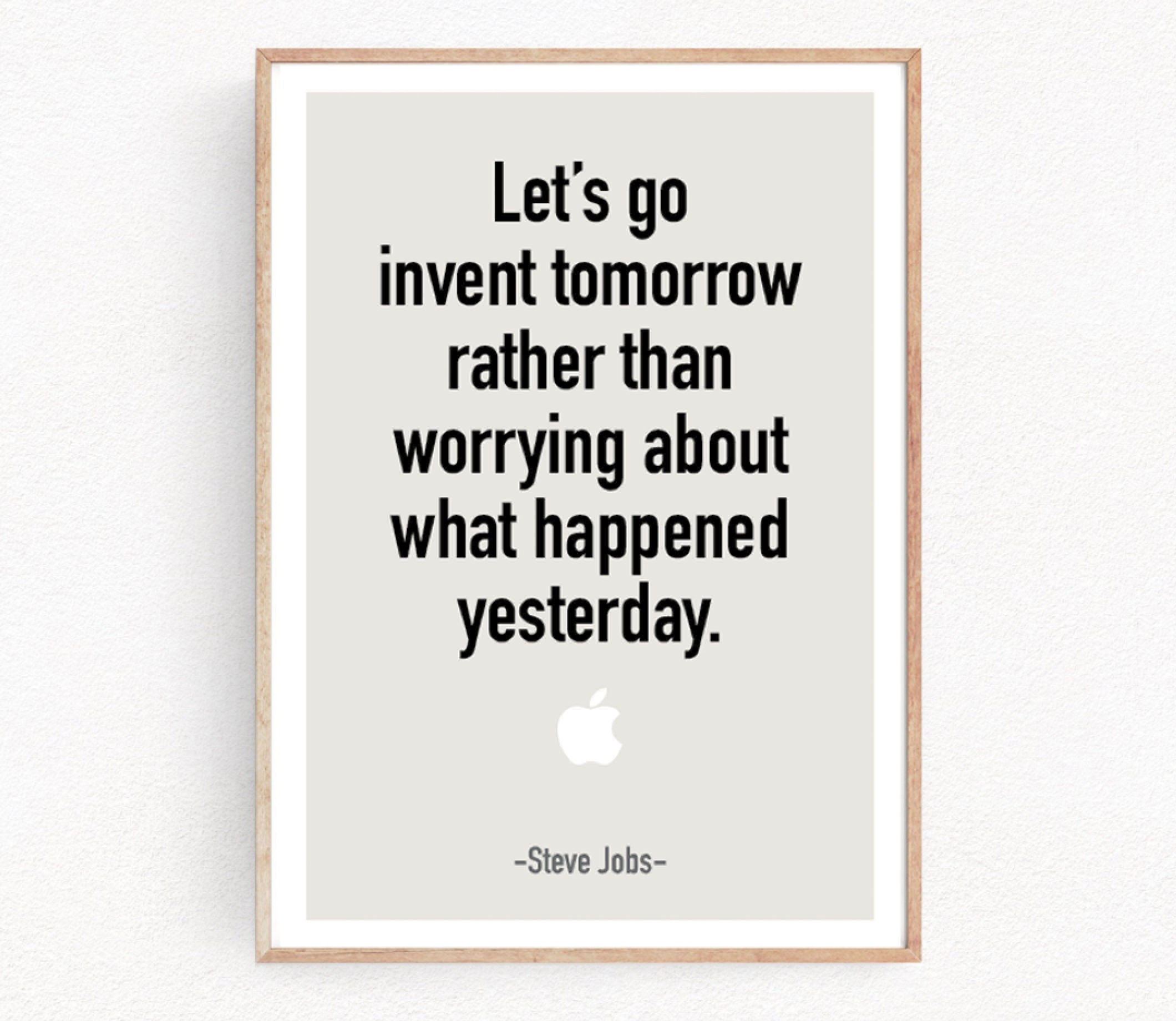 Steve Jobs Quote Art Print: Inspirational Office Wall Decor (136