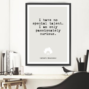 Einstein Quote Print: Science Art, Literary Gift