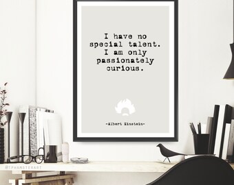 Einstein Quote Print: Science Art, Literary Gift