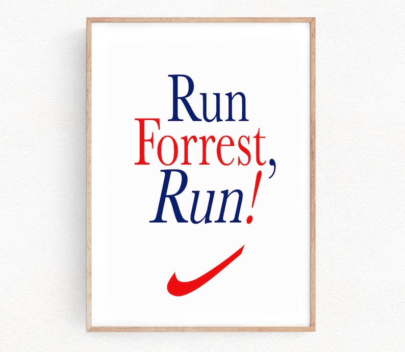 Run Forrest Run Movie Quote Tom Hanks Poster Forrest Gump Art Film