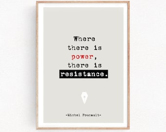 Michel Foucault quotes Prints Foucault Poster philosopher prints psychology Power quote print Art Wall Decor Gift for philosophical (114)