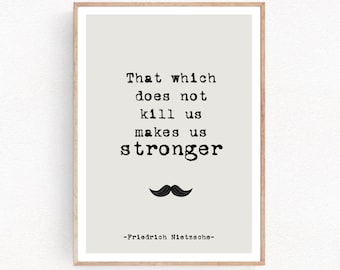 Friedrich Nietzsche cita Cartel Arte Imprimir Decoración de pared Regalo Decoración de oficina en casa Regalo de cumpleaños para impresión filosófica Regalo tipográfico (098)