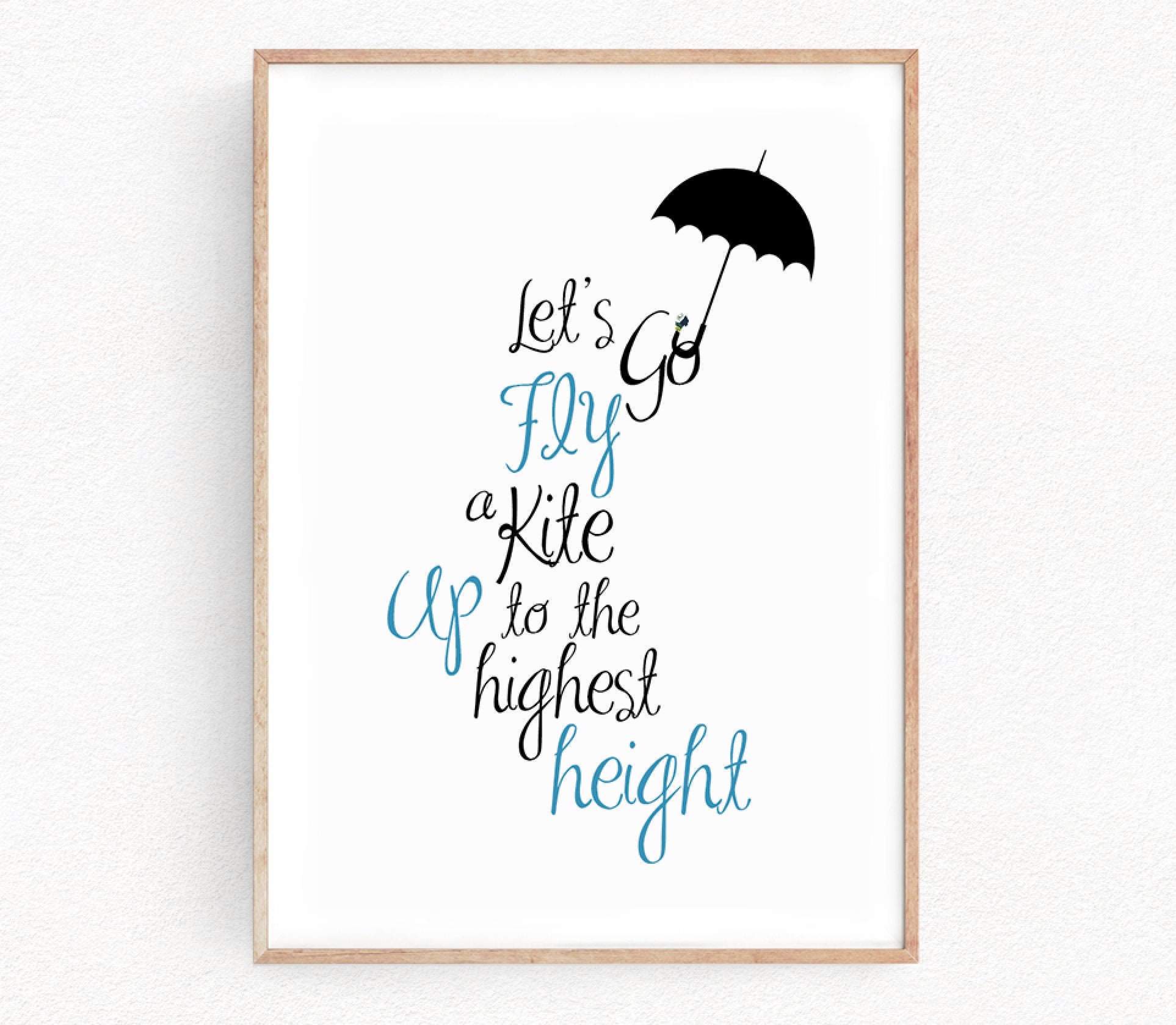 Mary Poppins Zitat Kunst Drucke ruft Fly a Etsy