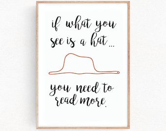 The Little Prince Quote Poster - Heart Le Petit Prince Print Wall Decor Home Gift Home Decor Inspirational (081)