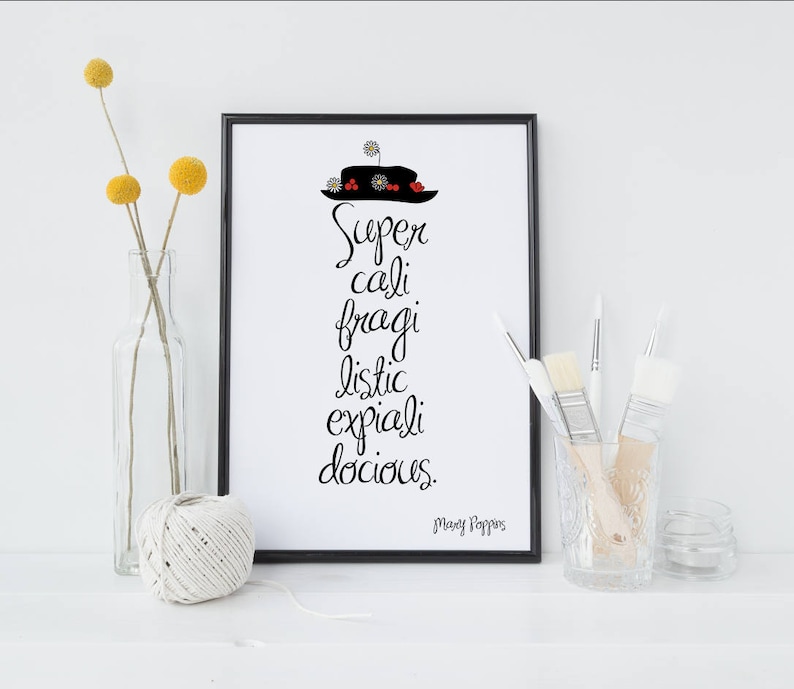 mary poppins disney quote print etsy