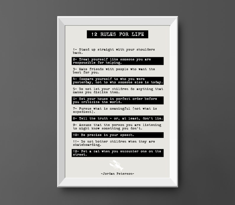 jordan peterson 12 rules for life list jordan peterson 12 rules for life list