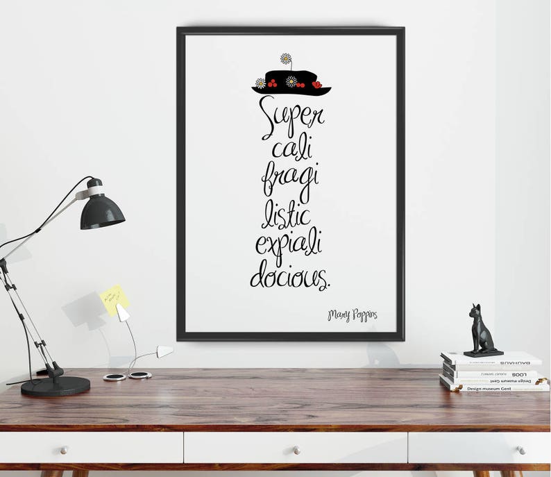 mary poppins disney quote print etsy
