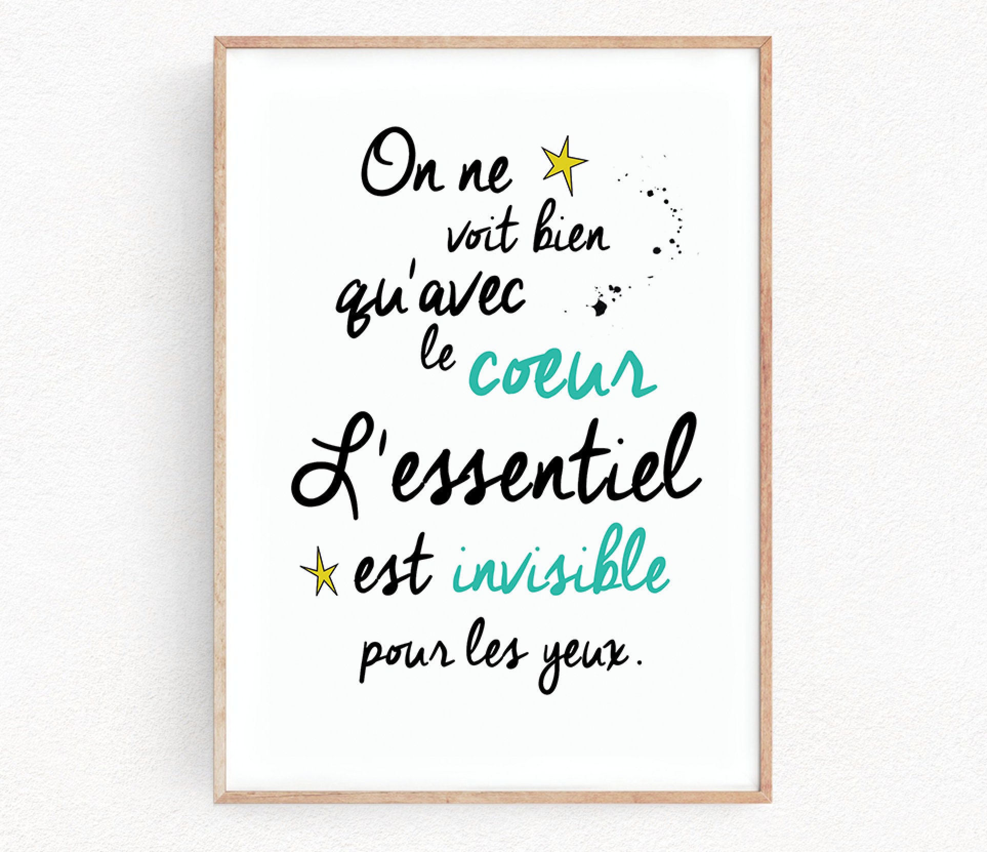 The Little Prince Quote Le Petit Prince French Poster Kids Etsy Canada
