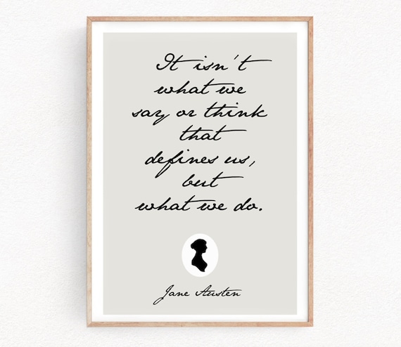Jane Austen Quote Prints Writter Sense And Etsy Canada