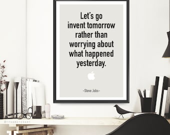 Steve Jobs Quote Art Print: Inspirational Office Wall Decor