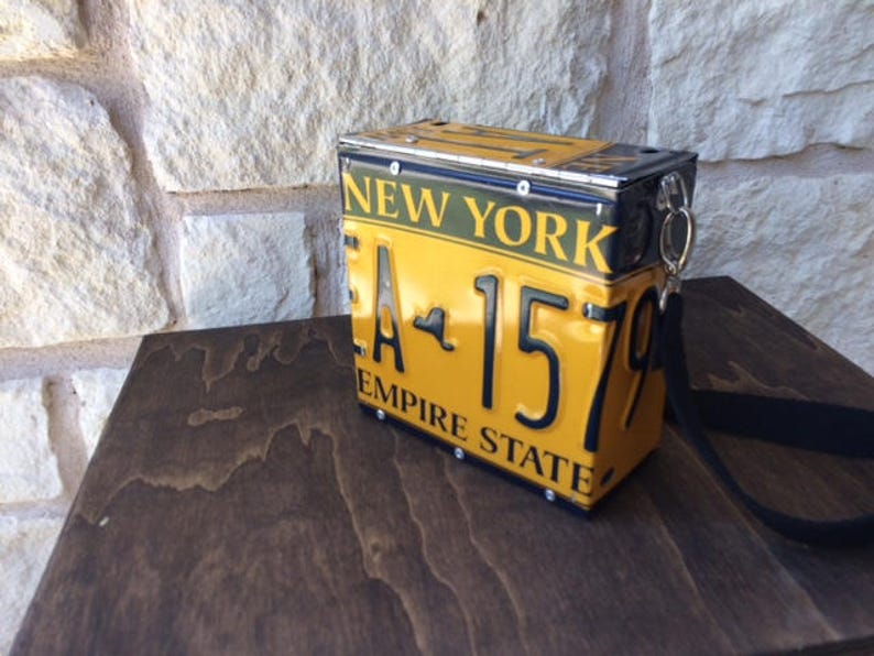 New York License Plate Pures Unique Handbag Etsy