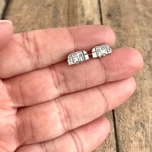 Airstream Camper Trailer Stud Earrings, Hand Cut, Sterling Silver, Camper Trailer Stud Earrings image 5