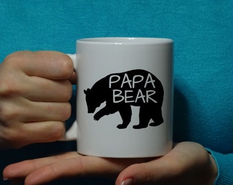 Papa Bear Mug, dad, Gift Mug, Father Gift Funny Ceramic, Funny
