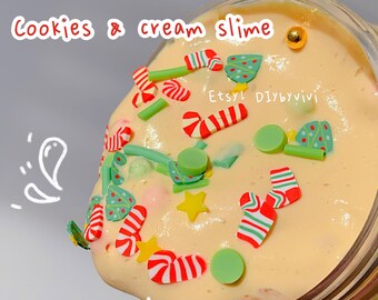 Cookie cream butter slime/ Gingerbread slime; Christmas slime! 4oz or 8oz; Butter & Cloud Slime; Great Christmas gift for Kids