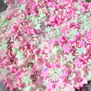 Kawaii Polymer Clay Slices, Pink Polymer Clay Slices, Craft Supplies, Faux Sprinkles, Resin Making, slime supplies, Confetti
