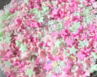Kawaii Polymer Clay Slices, Pink Polymer Clay Slices, Craft Supplies, Faux Sprinkles, Resin Making, slime supplies, Confetti