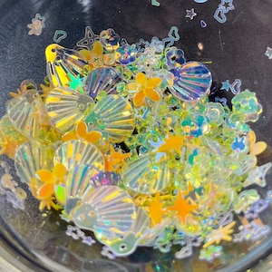 Yellow chunky glitter, kawaii glitter, glitter mixed,  Glitter for slime, Shaker Mix, Glitter for resin craft
