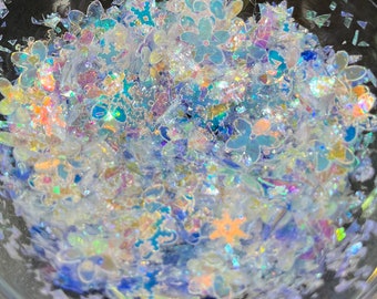 Blue Chunky Glitter - Shimmering Blue Glitte - Perfect for Resin, Slime, Nail Art; Craft glitter for nail art and resin