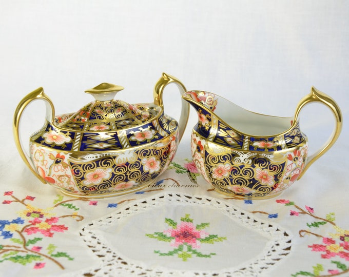 Crown Derby Imari Sugar Bowl and Creamer Etsy Canada
