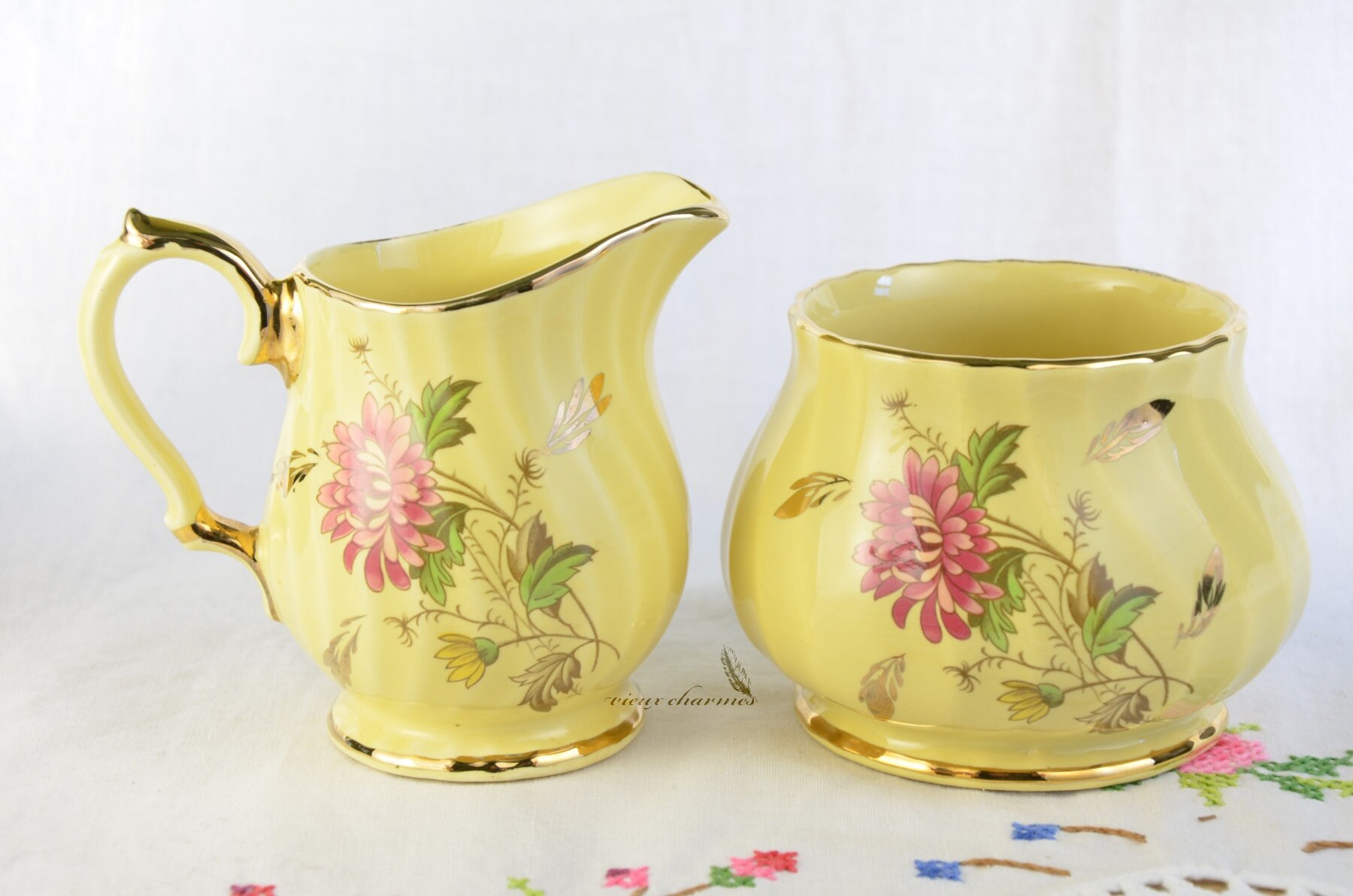 Yellow Sadler Tea Set Hand Painted Sadler England Etsy Canada