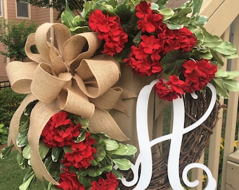 Red Door Wreath Etsy